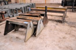 Lot - (4) 42 in. Wide Steel Work Horses and (2) 72 in. Wide Steel Work Horses in (1) Row