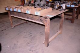 48-1/2 in. Long x 96 in. Wide x 38 in. High x 1/2 in. Thick Steel Welding Table
