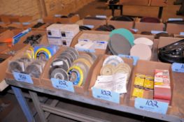 Lot - Sanding Pads, Sand Paper and Sanding Belts in (7) Boxes
