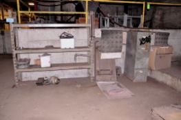 Lot - 72 in. Wide x 16 in. Deep x 72 in. High Shelving Unit, Steel Bench with Wood Top, Etc.