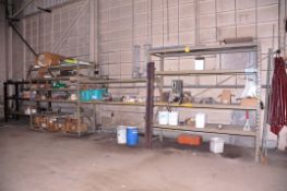Lot - (3) Sections of 96 in. Wide x 28 in. Deep x 96 in. High Shelving, Etc.