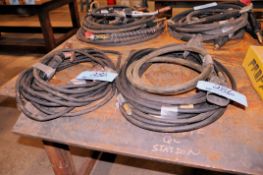 Lot - Welding Ground Clamps and Hoses in (2) Stacks