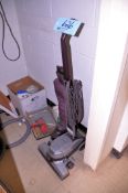 Lot - (3) Upright Vacuums with Attachments, Stepper, Paint Trays and Garden Hose in (2) Closets