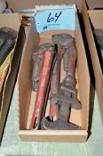 Lot - (2) 14 in. and (1) 18 in. Pipe Wrench in (1) Box