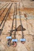 Lot - (3) 1/2 in. Link x 19-1/2 ft. 2-Hook Chains