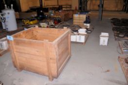 Lot - Welding Cables, Electrical Wire, Parts and Caster Wheels on (2) Pallets and in (2) Crates