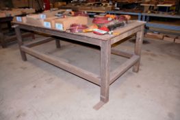 48 in. Long x 96 in. Wide x 37 in. High x 3/4 in. Thick Steel Welding Table