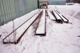 Lot - (8) I-Beams on Ground (Outside)