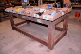 48-1/2 in. Long x 94 in. Wide x 36 in. High x 1/2 in. Thick Steel Welding Table
