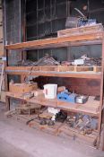 Lot - Hoists, Crane Hooks, Welding Guns, Power Cables, Wheels and Parts only on (3) Sections.