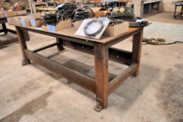 48-1/2 in. Long x 96-1/2 in. Wide x 36-1/2 in. High x 1/2 in. Thick Steel Welding Table