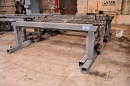 Lot - (9) 9 ft. Wide Steel Work Horses in (1) Row