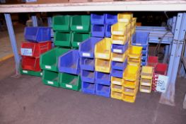 Lot - Parts Bins Under (1) Bench