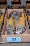Lot - (2) DeWalt Model D28499X 7 in./9 in. Electric Angle Grinders in (1) Box; 5.3-HP, 6,000-RPM