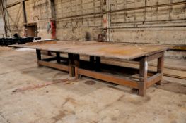 240 in. Long x 96 in. Wide x 37 in. High x 1-1/4 in. Thick Steel Welding Table