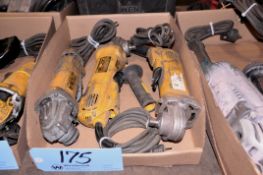 Lot - (3) DeWalt 4-1/2 in. Electric Angle Grinders in (1) Box, Etc.