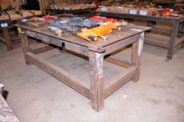 48-1/2 in. Long x 96-1/2 in. Wide x 38 in. High x 1/2 in. Thick Steel Welding Table