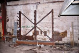 Lot - Stock Rack, (3) Carts, Steel Bench, 42 in. Wide 4-Step Platform Stairs and Parts on (6) Pallet