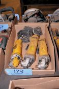 Lot - (2) DeWalt Model DWE402 4-1/2 in. Electric Angle Grinders, Etc.