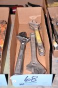 Lot - 12 in. Adjustable Wrenches in (1) Box