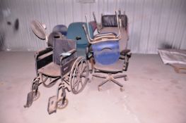 Lot - Office Chairs and Wheelchair in (1) Group