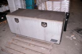 Approx. 56 in. Wide x 24 in. Deep x 22 in. High, Diamond Plate Under Bed Truck Storage Box
