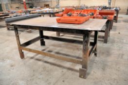 49 in. Long x 96 in. Wide x 42-1/2 in. High x 1/2 in. Thick Steel Welding Table