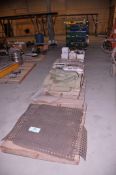 Lot - Rubber Floor Mats, Tarps, Oil Absorbent and Parts on (5) Pallets