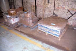 Lot - Hardware on (3) Pallets and Metal Along Wall