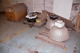 Lot - Rubber Molding, High Bay Light Fixtures, Shipping Material and Parts