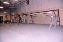 Lot - (4) 20 ft. Wide A-Frame Gantry Beams with (1) 20 ft. Wide Portable A-Frame Gantry Beam