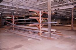 Lot - I-Beam, C-Channel, Flat Bar Stock, Tube Stock and Angle Iron with Rack