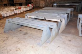 Lot - (11) 7 ft. Wide Steel Work Horses in (1) Row