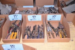 Lot - Pliers, Welding Pliers, Shears, Torx Drivers, Screwdrivers and Files in (7) Boxes