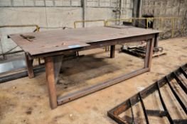 60 in. Long x 120 in. Wide x 38 in. High x 1/2 in. Thick Steel Welding Table