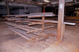 Lot - Flat Bar Stock, Round Bar Stock and Tube Stock with Rack