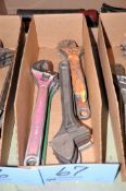Lot - 12 in. Adjustable Wrenches in (1) Box