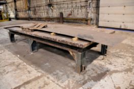 72 in. Long x 184 in. Wide x 32 in. High x 3 in. Thick Steel Welding Table
