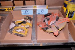 Lot - Tape Measures, Chalk Lines and Chalk in (4) Boxes
