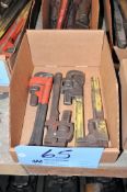 Lot - (4) 10 in. Pipe Wrenches in (1) Box