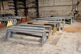 Lot - (19) 7 ft. Wide Steel Work Horses in (1) Row