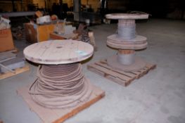 Lot - (1) Spool of 1 in. Cable and (2) Spools of 3/8 in. Cable on (2) Pallets