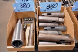 Lot - Tapered Drill Sleeves and Tool Extension with Collets in (2) Boxes