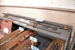 Lot - (3) Bar Clamps on (1) Shelf