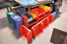 Lot - Plastic Parts Bins and Tubs