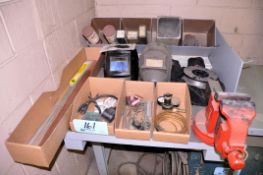 Lot - Welding Rod, (1) Spool of Welding Wire and (2) Welding Helmets with Tips and Tools