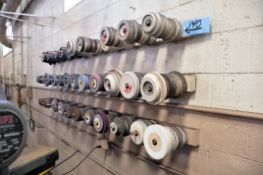 Lot - Grinding Wheels on (1) Wall