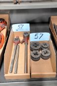 Lot - Toledo No. 621 Pipe Threading Handle and Die Handle with Dies in (2) Boxes