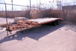 Hudson Bros. 8' x 18' 20,000-lb. Tandem Axle Flat Deck Heavy Duty Equipment Trailer with Steel Ramps