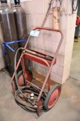 Torch Cart with Oxygen/Acetylene Hose, Regulators, Torch and Welding Screen